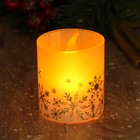Электронная свеча «Снежинки», 5 х 5,7 см - Фото 1