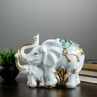 Копилка "Слон со слонёнком" золотой, 16х33х25см МИКС - Фото 5