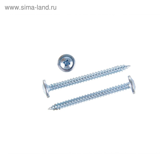 Саморезы с прессшайбой НЛМК, 4.2х51 мм, острый, цинк, 14 кг - Фото 1