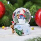 Сувенир полистоун водяной шар "Снеговик со скворечником" 6,5х5х4,5 см - Фото 4