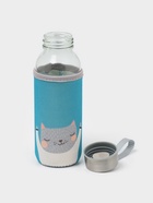 Бутылка для воды «Хитрый котик», 300 мл, h=17 см, в чехле, стекло, рисунок МИКС - Фото 2