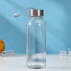 Бутылка для воды стеклянная в чехле «Хитрый котик», 300 мл, h=17 см, рисунок МИКС - Фото 3