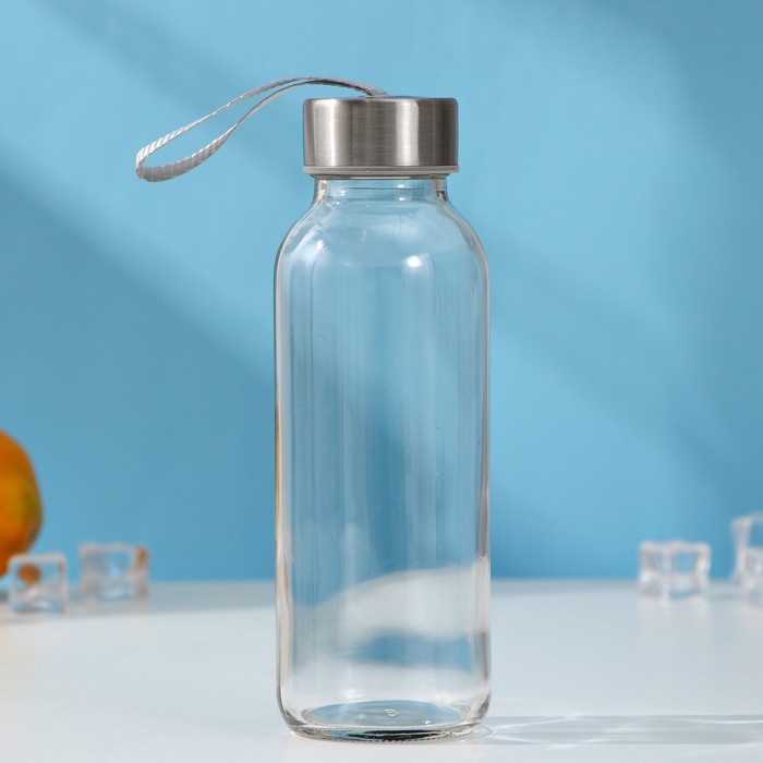 Бутылка для воды стеклянная в чехле «У моря», 300 мл, h=17,5 см, рисунок МИКС - фото 1909874288