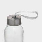 Бутылка для воды стеклянная в чехле «У моря», 300 мл, h=17,5 см, рисунок МИКС - фото 9869628