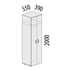 Шкаф для одежды малый, с замком, 550х390х2000 мм, ольха - Фото 2