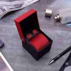 Набор мужской «Премьер» галстук 145*5см самовяз, запонки, цвет красный - Фото 2