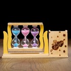 Песочные часы "Любовь к рисункам", сувенирные, с карандашницей, 10 х 19 см, микс - фото 8406589