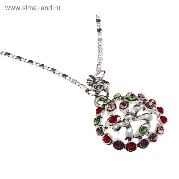 Кулон «Круг со стразами», 48 см - Фото 1