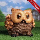 Декоративное кашпо для цветов «Сова», 2.8 л, 30×31×26 см, гипс, коричневое - Фото 1