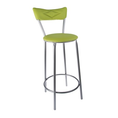 Стул барный «Клик Мебель», с мягкой спинкой, искусственная кожа, цвет оливковый