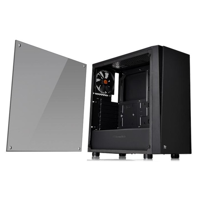 Корпус Thermaltake Versa J21 TG без БП ATX 2x120mm 2xUSB2.0 2xUSB3.0 audio bott PSU черный - фото 51295534