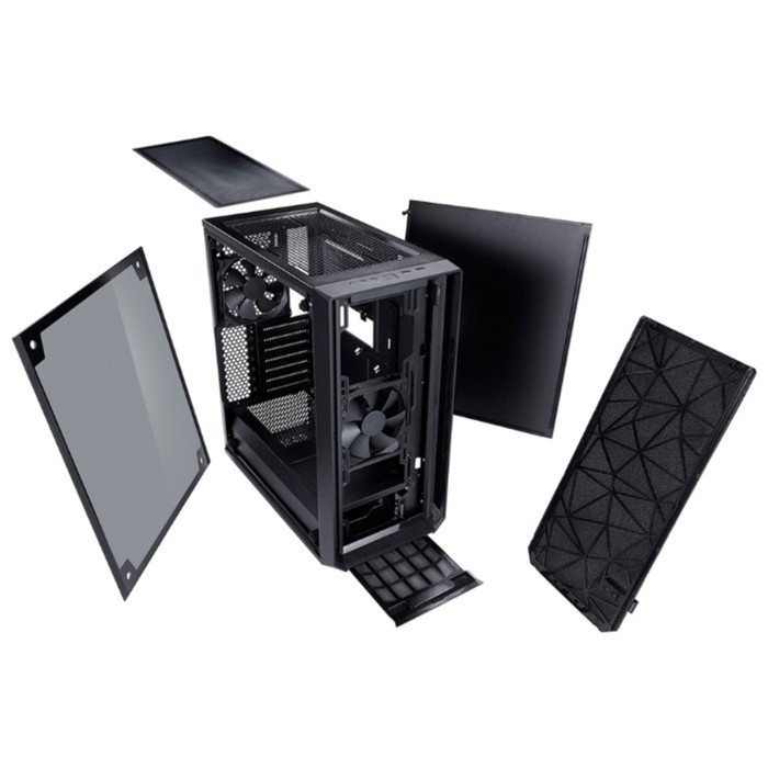 Корпус Fractal Design Meshify Mini C TG без БП mATX 2xUSB3.0 audio bott PSU черный - фото 51295539