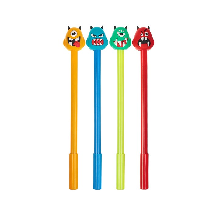 Ручка-прикол Calligrata «Монстр», чёрный стержень, гелевая, МИКС - Фото 1