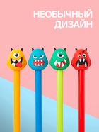 Ручка-прикол Calligrata «Монстр», синий стержень, гелевая, МИКС - Фото 2