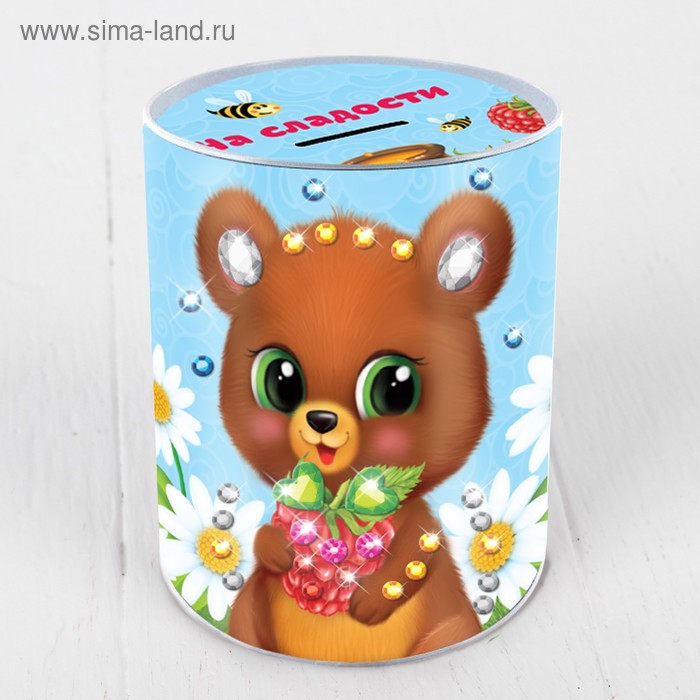 Набор для творчества. Копилка для декорирования стразами «На сладости» - Фото 1