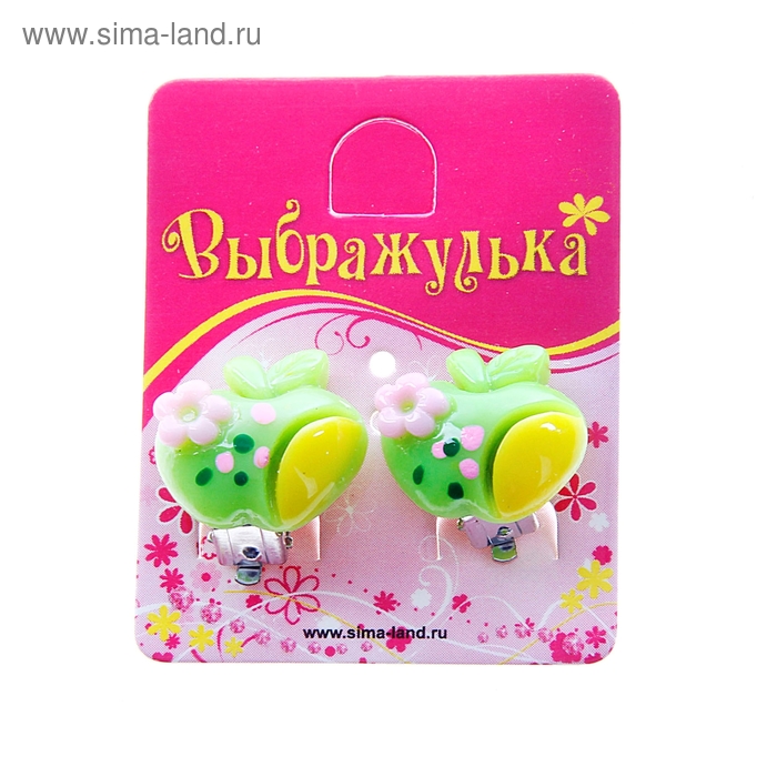 Серьги-клипсы детские "Выбражулька", цвет МИКС - Фото 1