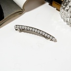 Заколка - автомат для волос «Луиза», жемчуг и стразы, 6.5 см, серебро - Фото 3