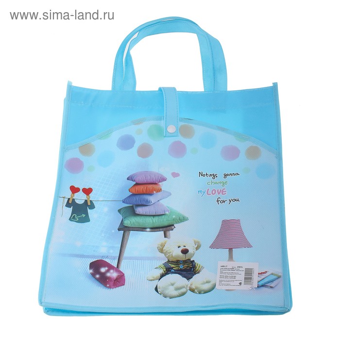 Сумка хозяйственная "Мишка и подушки", цвет микс - Фото 1