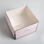 Коробка подарочная для цветов с PVC крышкой, упаковка, «Счастья в каждом мгновении», 17 х 12 х 17 см - Фото 4