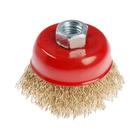 Щетка металлическая для УШМ ЛОМ, «чашка», М14, 65 мм - Фото 3