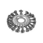 Щетка металлическая для УШМ ЛОМ, крученая проволока, плоская, посадка 22 мм, 100 мм - Фото 3