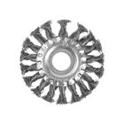 Щетка металлическая для УШМ ЛОМ, крученая проволока, плоская, посадка 22 мм, 100 мм - Фото 4