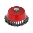 Щетка металлическая для УШМ ЛОМ, крученая проволока, «чашка», М14, 150 мм - Фото 3