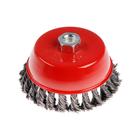 Щетка металлическая для УШМ ЛОМ, крученая проволока, «чашка», М14, 125 мм - Фото 3