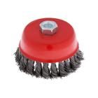 Щетка металлическая для УШМ ЛОМ, крученая проволока, «чашка», М14, 100 мм - Фото 3