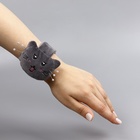 Игольница на браслете «Кошка», 23×6.5 см, серая - Фото 5