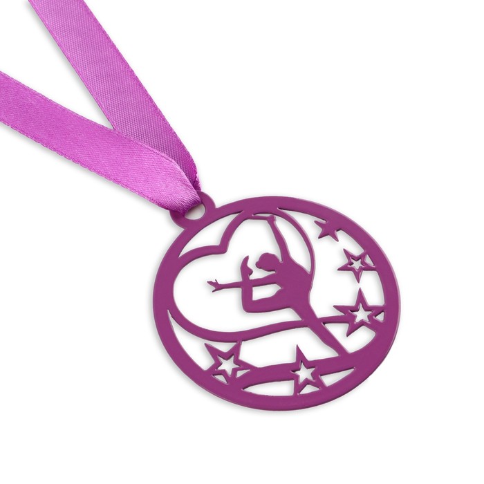 Медаль тематическая «Гимнастика», ⌀ 6 см. с лентой - фото 1906943634