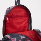 Рюкзак детский на молнии, 2 наружных кармана, цвет серый - Фото 4