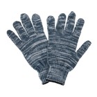 Перчатки рабочие, х/б, вязка 7 класс, 4 нити, размер 9, без покрытия, серые - Фото 2