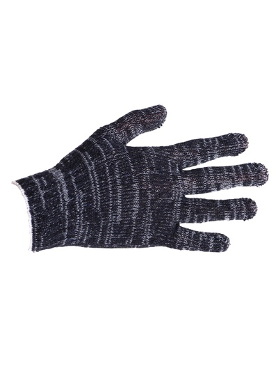 Перчатки садовые, хб, вязка 7 класс, 3 нити, размер 9, без покрытия, серые