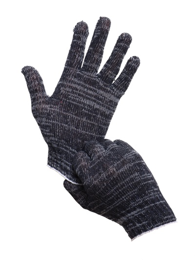 Перчатки садовые, хб, вязка 7 класс, 3 нити, размер 9, без покрытия, серые