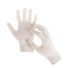 Перчатки рабочие, х/б, вязка 7 класс, 3 нити, размер 9, без покрытия, белые - Фото 1