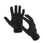 Перчатки, х/б, вязка 10 класс, 4 нити, размер 9, без покрытия, чёрные - фото 8711409
