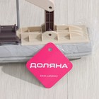 Швабра для мытья пола PVA со складным отжимом Доляна, стальной составной черенок 27×6×100(125) см - Фото 10