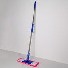 Швабра для мытья пола плоская Доляна «Ocean», насадка из микрофибры букли 40×13 см, телескопическая стальная ручка 78-119 см, цвет МИКС - Фото 2
