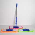 Швабра для мытья пола плоская Доляна «Ocean», насадка из микрофибры букли 40×13 см, телескопическая стальная ручка 78-119 см, цвет МИКС - Фото 5