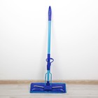 Швабра с отжимом Доляна, насадка микрофибра 32×9 см, телескопическая ручка 77-114 см, цвет синий - фото 8711433