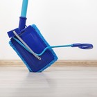 Швабра с отжимом Доляна, насадка микрофибра 32×9 см, телескопическая ручка 77-114 см, цвет синий - Фото 6