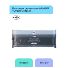 Пластилин скульптурный серый, твёрдый, 1000 г, «Гамма» - Фото 2