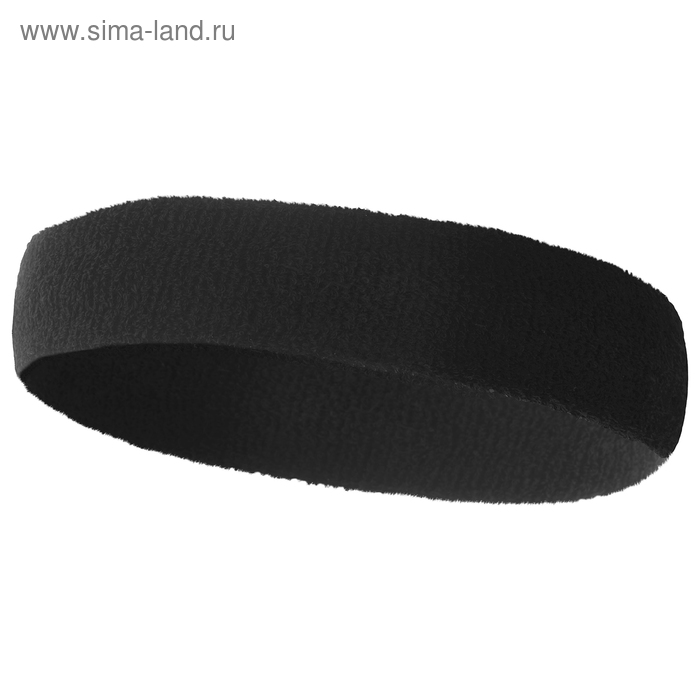 Спортивная повязка на голову 17 х 5,5 см, цвет чёрный