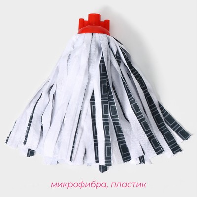 Насадка для швабры ленточная Доляна «Полоски», микрофибра, 30×8×8 см, МИКС