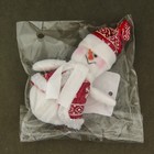 Мягкая подвеска "Снеговик в кафтане и шапке" 12 см красно-белый - Фото 2