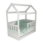 Детская кровать-домик с ящиком, белый, 800 × 1600 мм - фото 109829765