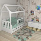 Детская кровать-домик с ящиком, белый, 800 × 1600 мм - Фото 2
