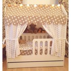 Детская кровать-домик с ящиком, белый, 800х1600, текстиль 1 - фото 109829767