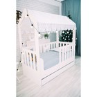 Детская кровать-домик с ящиком, белый, 800х1600, текстиль 2 - Фото 2
